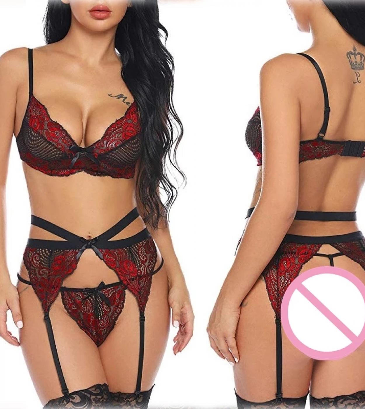 Exotic Lace Love Heart Hollow Out Set Sexy Bra And Thong Lace
