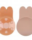 Reusable Rabbit Ear Silicone Push Up Bra Self Adhesive Strapless Invisible Bra Sticky Breast Lift Up Bras Nipple Pads Fo