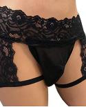 Mens Underpant Sissy Panties  Lace Transparent Boxers  Intimate Lingerie Thong Sensual Underwear G String For Men Gay