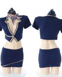 Stewardess Cosplay Fantasy Lingerie Sailor Policewomen Uniform Temptation Underwear Women Roleplay  Costume Slutty Cloth