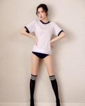  Lingerie With Stockings Cute Student Uniform Gymnastics Sportswear Swimsuit  Temptation Uniform Cosplay Skirts