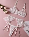 Ellolace Sensual Wedding Lingerie Transparent Bra Ruffle Underwear Naked Women Without Censorship Luxury Lace 3piece Int