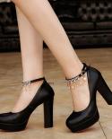Womens Wedding Shoes Crystal Ankle Strap Pumps White Dress Footwear Medium Heels Classic Bridal Shoes Platform Designer