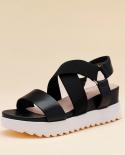 Dream Pairs Women’s Platform Sandals Elastic Ankle Strap Summer Flat Shoes Casual Open Toe Wedges Sandals For Women Sh