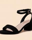 Dream Pairs Sandals Women 2022 Open Toe Ankle Strap Low Block Chunky Heels Sandals Party Dress Pumps Shoes For Women  Wo