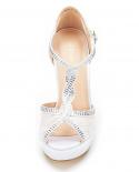 Dream Pairs Womens Heeled Sandal Pumps Peep Toe Super High Heel Platform Sandals For Woman White Lace Wedding Party Sho