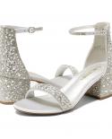 Dream Pairs Rhinestones Sandals For Women  Buckle Strap Ladies Low Heel Pumps Open Toe Woman Sandalias Summer Shoes 2022