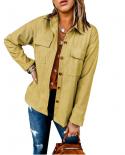 Autumn Winter Casual Women Jacket Coats Loose Solid Female Corduroy Jacket Stripe Long Sleeve Coats Tops Clothes For Wom