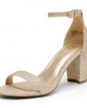 Dream Pairs Womens Sandals 2022 Brand New Chunk Low Heel Pumps Soft Wedding Shoes Bride Black Summer Heels Sandals Plus