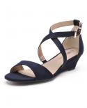 Dream Pairs Wedges Sandals Woman 2022 Summer Shoes Fashion Gladiator Heels Cross Tied Comfortable Designer Sandals For W