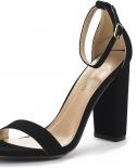 Dream Pairs Platform Sandals 2022 Women Summer Heels Luxury Brand Black Leather Woman Pumps Open Toe High Chunky Heels S