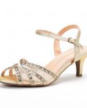Dream Pairs Fashion Glitter Thin Heel Pumps Women Sandals Elegant Ankle Buckle Summer Luxury Bling Shoes For Women Heels