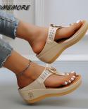 New Summer Womens Sandals Beach Shoes Large Size 43 Flip Flops Platform Wedges Comfortable Slippers Slides Cute Sandals