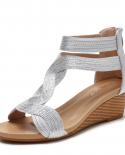 Summer New Sandals Women Wedges Shoes Soft Leather T Strap Zipper Open Cover Heel Platform Design Ladies Shoes Female La