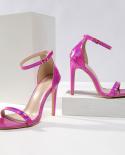   Pink Summer Gladiator Sandals Women High Heels 11cm Women Shoes Ankle Strap Sandals Sandales Femmehigh Heels