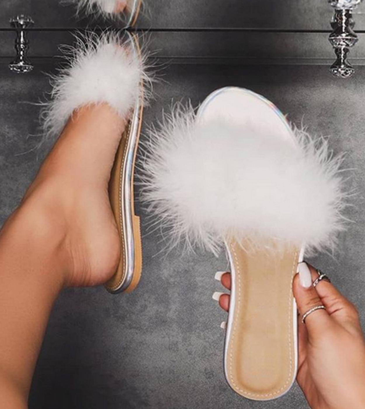 White feather slides discount