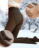 Thermal Leggings Women Thick Pantyhose Translucent Sock Pants Winter Stockings Fleece Panty  Warm Tights Womens Trouser