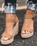 Comemore Ladies Shoes Platform Sandals Women Comfortable Wedges High Heels Pumps Sandalia Espadrilles Female Summer Plus