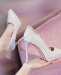 Comemore Spring New Super High Heels Shoe Elegant Ladies Stilettos Womens Pumps Pointed Black Wedding Shoes Evening Woma