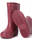 Comemore Plush Warm High Rain Boots Womens Antiskid Rubber Eva Cotton Light Water Shoes Galoshes Winter 2022 Waterproof