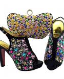 Pretty Leisure Style Italian Women Shoes And Bag In Teal Color Slingbacks African Lady Party Shoes And Bagwomens Pumps