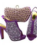Pretty Leisure Style Italian Women Shoes And Bag In Teal Color Slingbacks African Lady Party Shoes And Bagwomens Pumps
