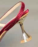 qsgfc צבע יין אופנה פשוט פלאש יהלום דקורטיבי נעלי עקב מעודנות מסיבה לנשים סט נעלי נשים ותיק