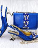 Qsgfc Latest Arrival High End Design Womens Shoes With Solid Color Bag African Fashion Embossed Style Shoes And Bag