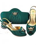 New Coming Matching Lady Shoes And Bag Set In Heels Matching Women Shoes And Bag Set For Royal Wedding In Wine Color  Pu