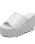 2022 Summer Slip On Women Wedges Sandals Platform High Heels Fashion Open Toe Comfortable Designer Shoes Elegant Party S