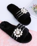 2022 Pearl Flower Slippers Flat Sandals Summer New Muller Shoes Women Outdoor Beach Leisure Slippers Indoor Apartment Sl