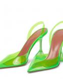 Big Size 34 45 Transparent Pvc Women Pumps Fashion Cup Heeled Slingbacks Summer Jelly Shoes Elegant High Heels Party Pro