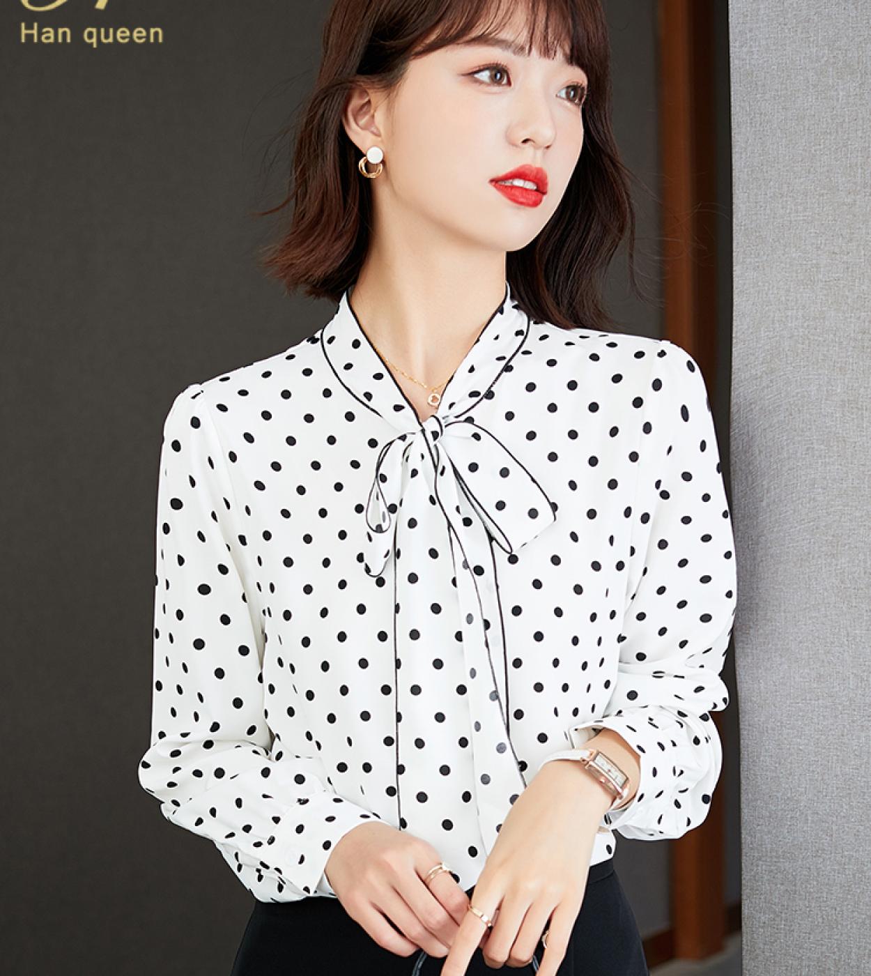 26 58 US H Han Queen oto o puntos Vintage Blusas se oras Tops
