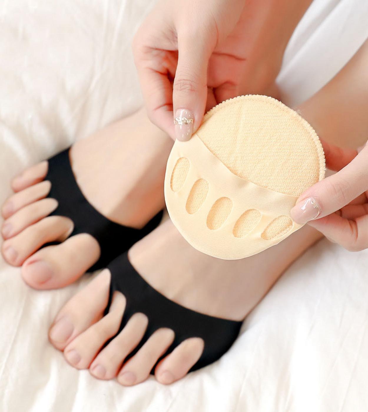 Insoles Forefoot Pad For Women High Heel Shoes Foot Blister Care Toes Insert Pad Silicone Sponge Insole Pain Relief Drop