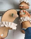 2022 New Summer Fashion Women Slipper Pineapple Pearl Outdoor Sports Beach Opened Toe Cool Sandals Ladies Flip Flops Plu