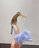 2022 New Trendy Fashion Womens Shoes Stiletto Heels  Open Toe Shoes Hairy Stripper Heelsdesigner Shoes Womensize 35 41