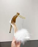 2022 New Trendy Fashion Womens Shoes Stiletto Heels  Open Toe Shoes Hairy Stripper Heelsdesigner Shoes Womensize 35 41