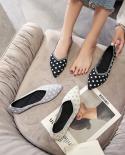 Women Knitted Shoe 2022 New Ballerina Slip On Shoes Women Casual Flats Footware Fashion Pointed Toe Ballet Moccasin Boat