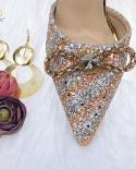 Qsgfc 2022 Latest Champagne Colors Colorful Stripes Sequins And Diamond Butterfly Design Ladies Shoes Bag Set  Pumps