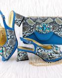 Qsfgc New Arrivals Classic Design Stitching Style Shoes And Three Dimensional Bag Big Diamond Decoration Noble Shoes Wit