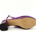  African Hot Selling Purple Color Fashion Crystal Style Elegant Party Wedding Ladies Shoes And Bag Setwomens Pumps