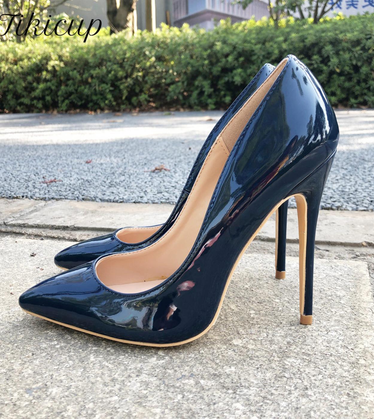Navy blue patent pumps hot sale