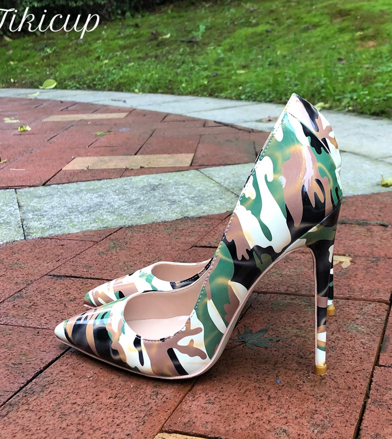 Camouflage high heel best sale shoes