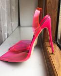 Tikicup Rose Pink Women Transparent Pointy Toe Slingback High Heel Shoes Summer Ladies Jelly Stiletto Pumps Color Custom