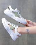 Comemore  New Spring White Womens Shoes Allmatch Casual Leisure Pump Sports Sandals Summer Flat Hollow Out Mesh Sneaker