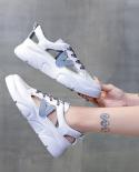 Comemore  New Spring White Womens Shoes Allmatch Casual Leisure Pump Sports Sandals Summer Flat Hollow Out Mesh Sneaker