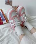 Comemore Sneakers Girls Red Pink Strawberry Kawaii Girls Shoes College Style Lolita Sports Platform Womens Sneakers Har