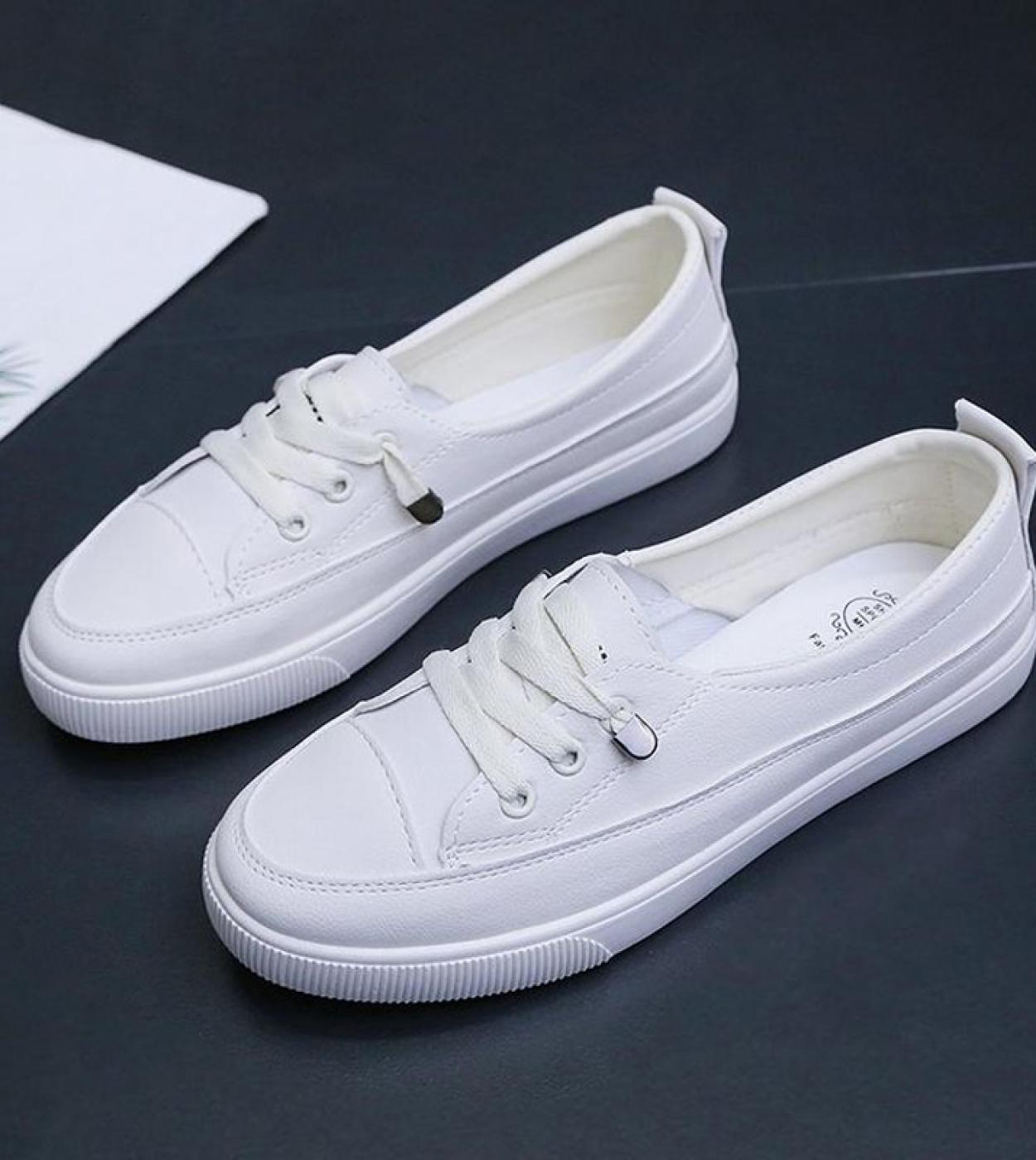 Comemore  New Moccasins Woman Summer Loafers White Flat Rubber Sole Vulcanize Sports Flat Shoes Female Pu Leather Sneake