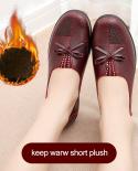 Comemore New Cheap Shoes Women Leather Flats Female Autumn  Elderly Womens Loafers Casual Leather Shoes Mom Sneakers Pl