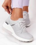 Comemore Sneakers 2022 Laceup Wedge Sports Shoes For Women Womens Vulcanized Shoe Casual Platform Ladies Sneaker Tennis